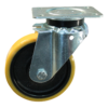 Stalen zwenkwiel, 125mm diameter, PU loopvlak, kogellager, ZW103263